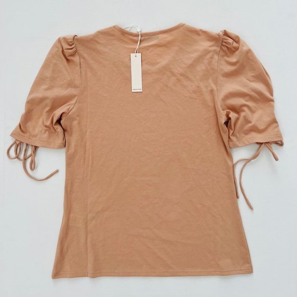 Rebecca Taylor Keyhole Sleeve Top Apricot - Picture 4 of 4